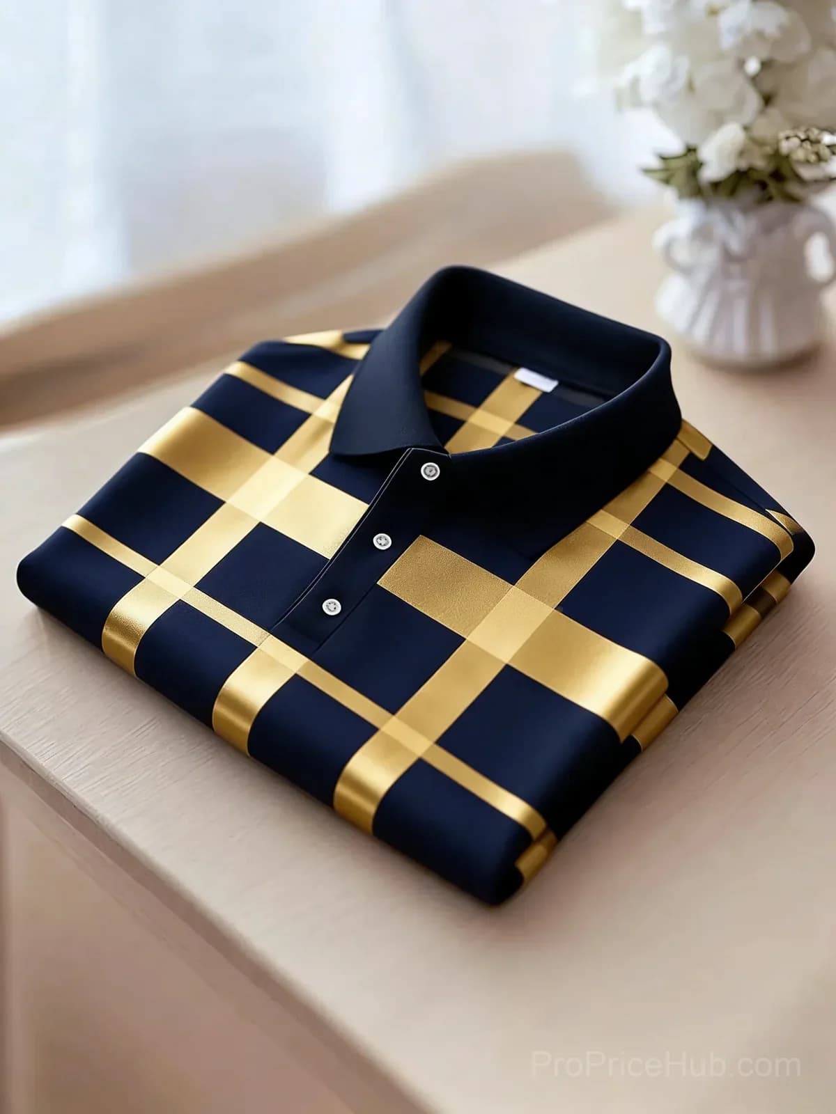 Men's Business Casual Short Sleeve Polo Shirt - View 1