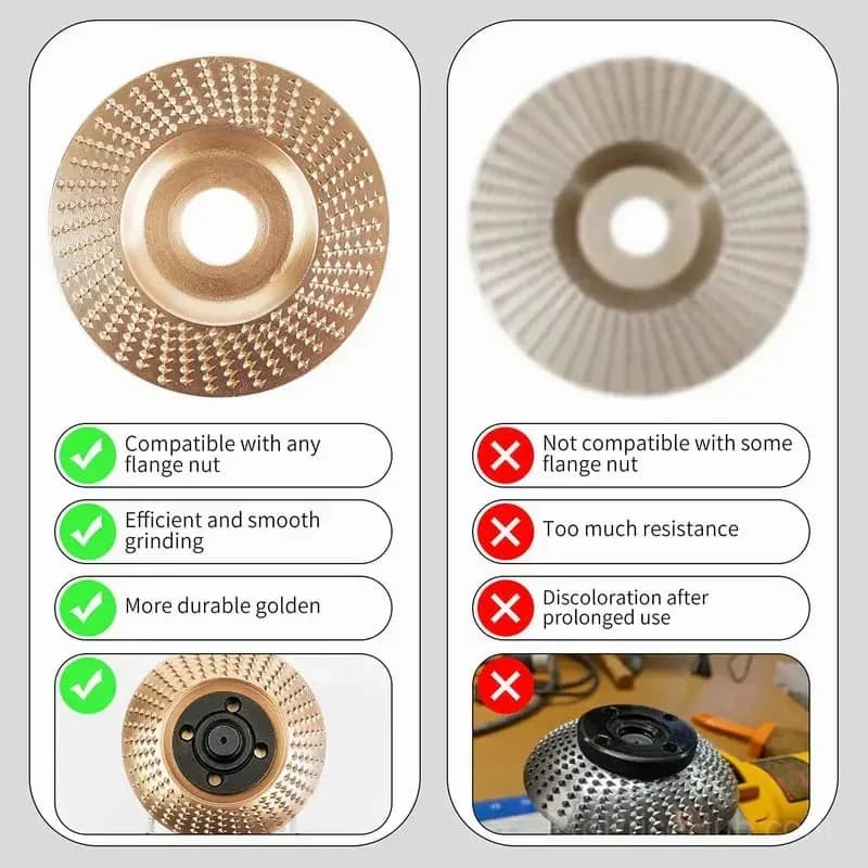 Heavy-Duty Wood Carving Disc Set - 3 Pieces - View 8