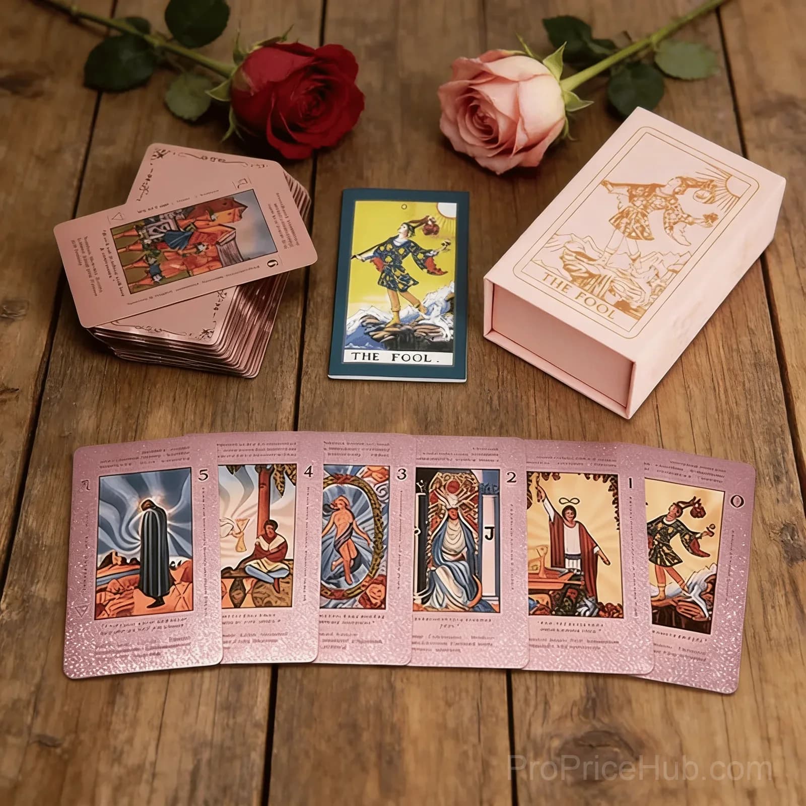 Rose Gold Tarot Card Deck with Guide Book - View 1