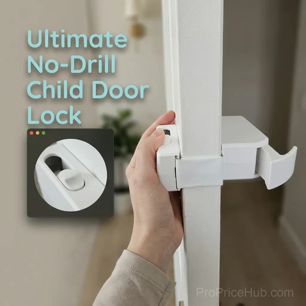 No-Drill Child Safety Door Lock for Home Use - View 1