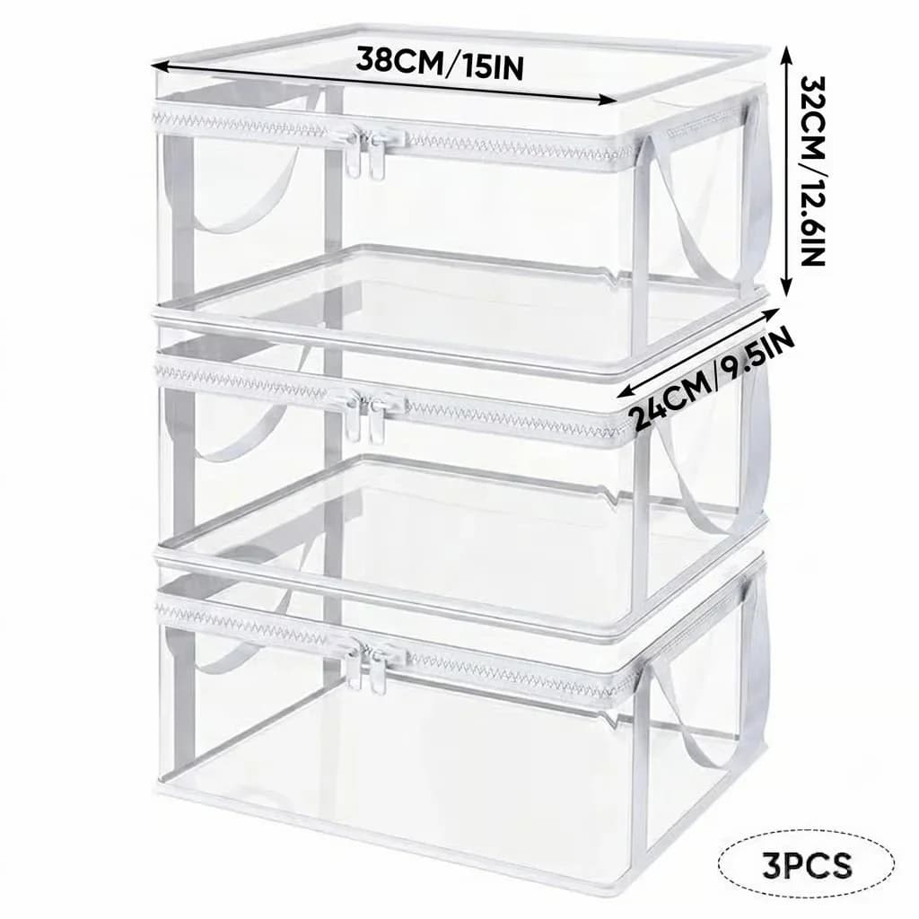 Children's Doll Storage Bucket Set, Black, 3 Medium Bins - Alt