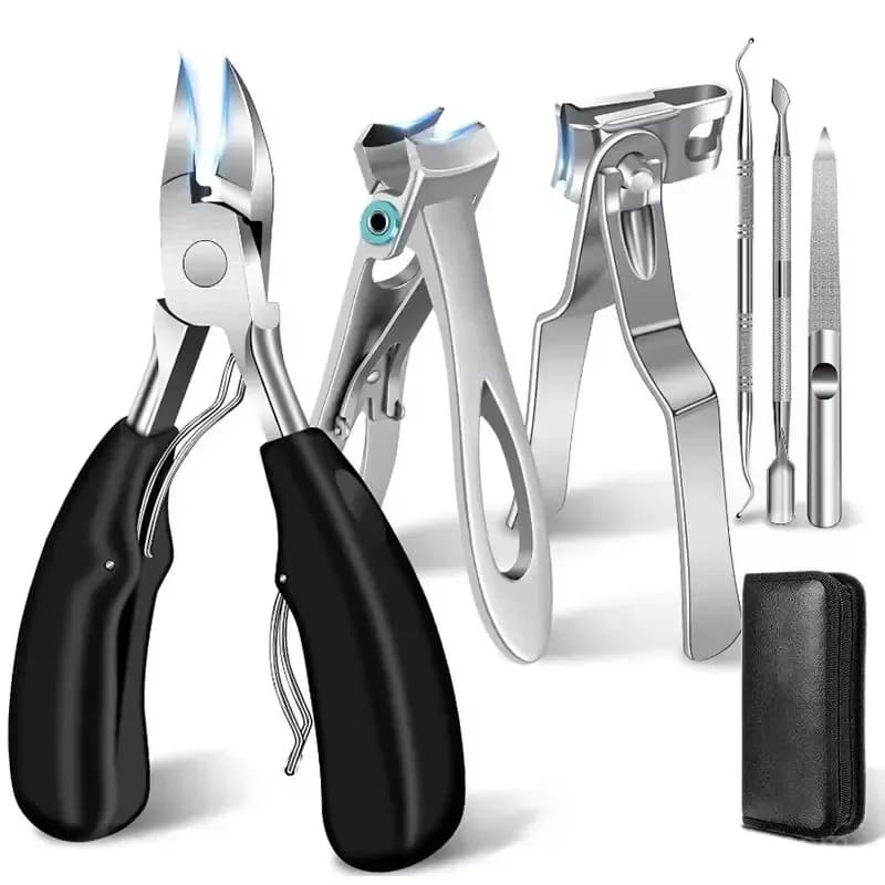 6-in-1 Thick Toenail Clippers and Pedicure Tool Kit with Case - View 1