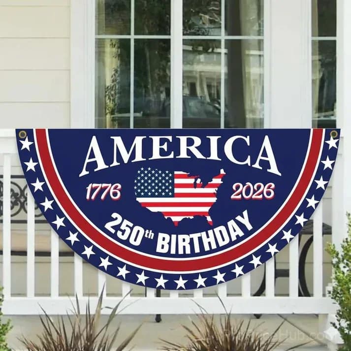 250th Anniversary USA Fan Flag - Buy 1 Get 1 Free - Alt