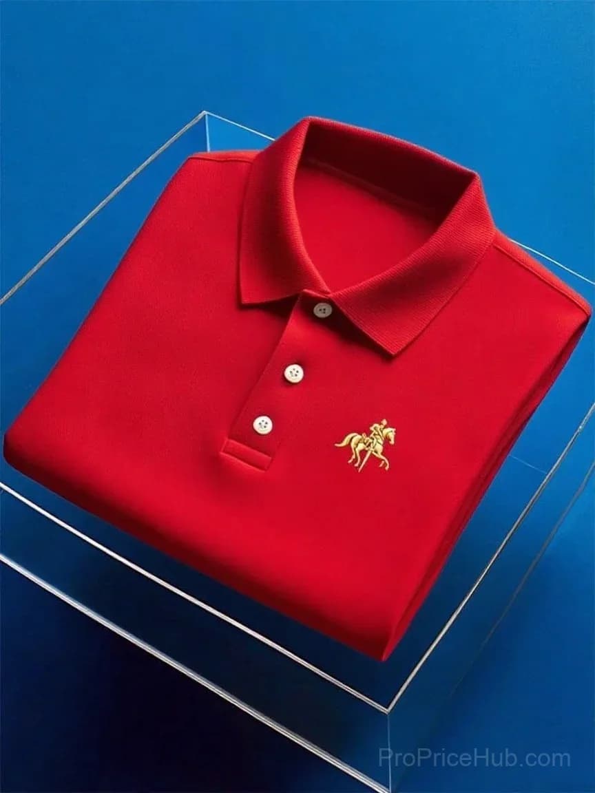 Men's Business Casual Button Short Sleeve Polo Shirt - View 2