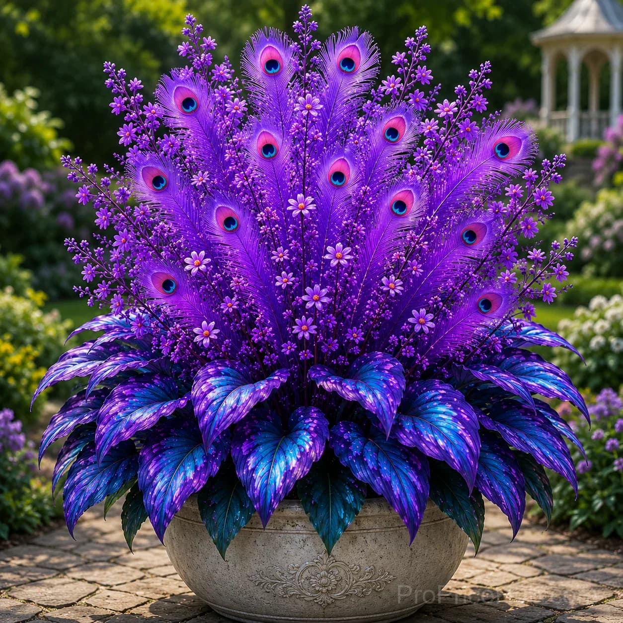 Peacock Flame Hosta Bulbs for Shade Gardens - View 1