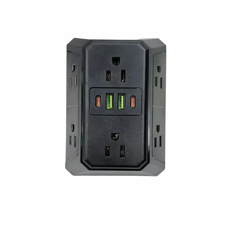 6-Outlet Multi Plug Wall Extender, White, 2-Pack - View 5