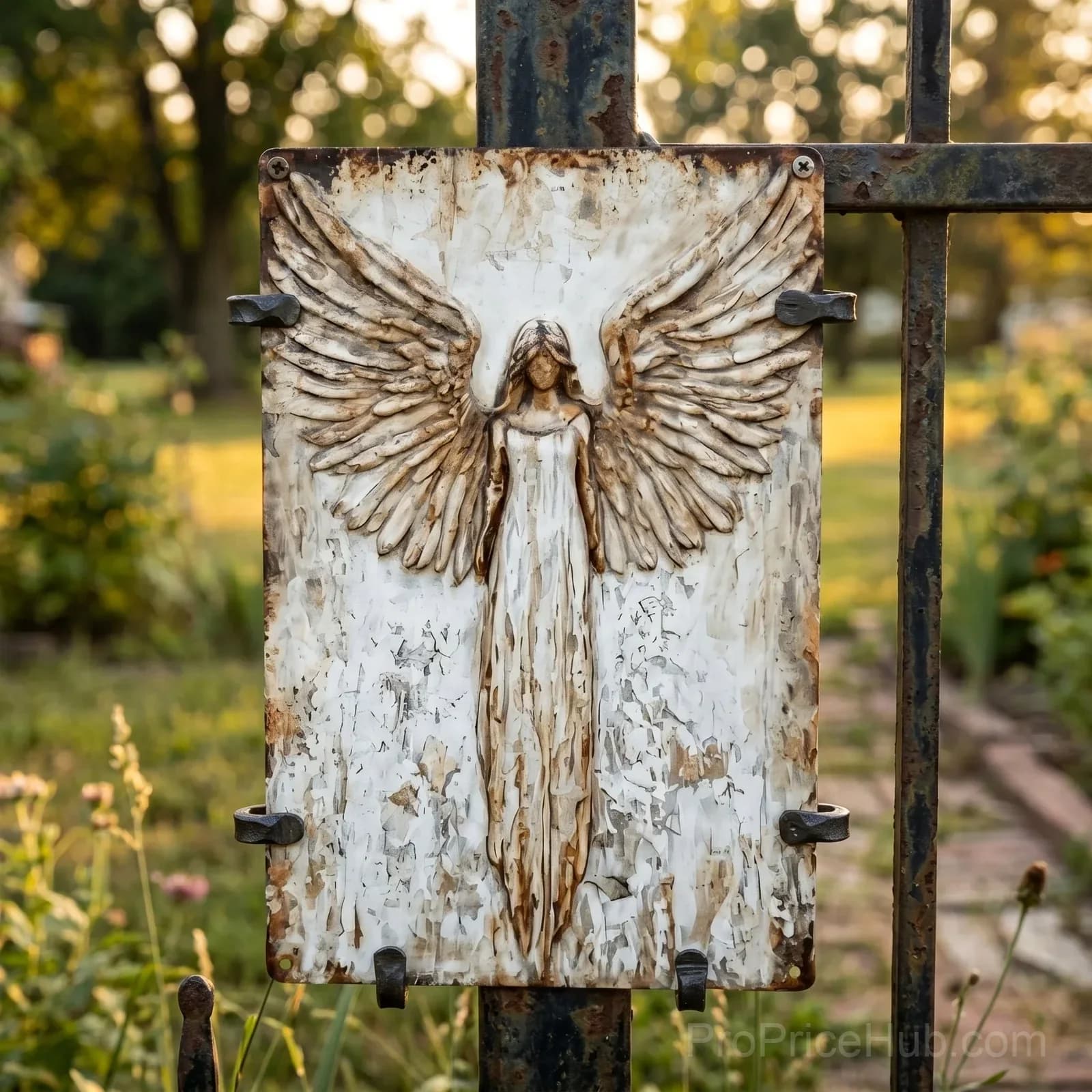 Rustic Guardian Angel Metal Wall Art - Home Decor - View 1