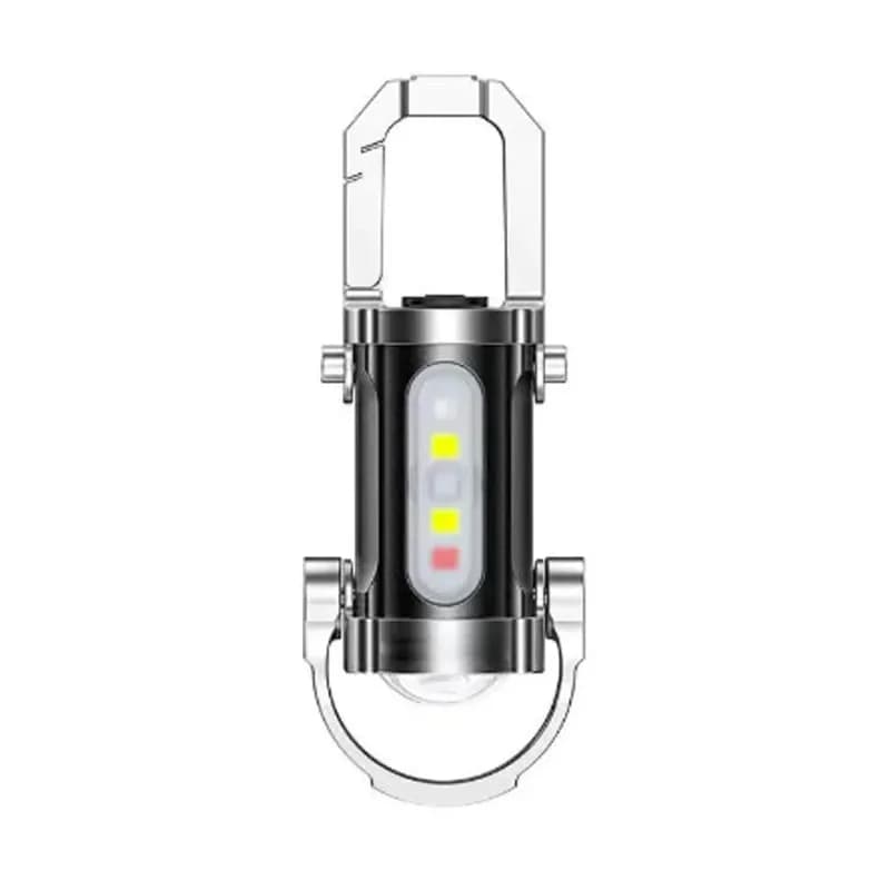 Portable Rechargeable LED Keychain Flashlight, 2-Pack - Alt