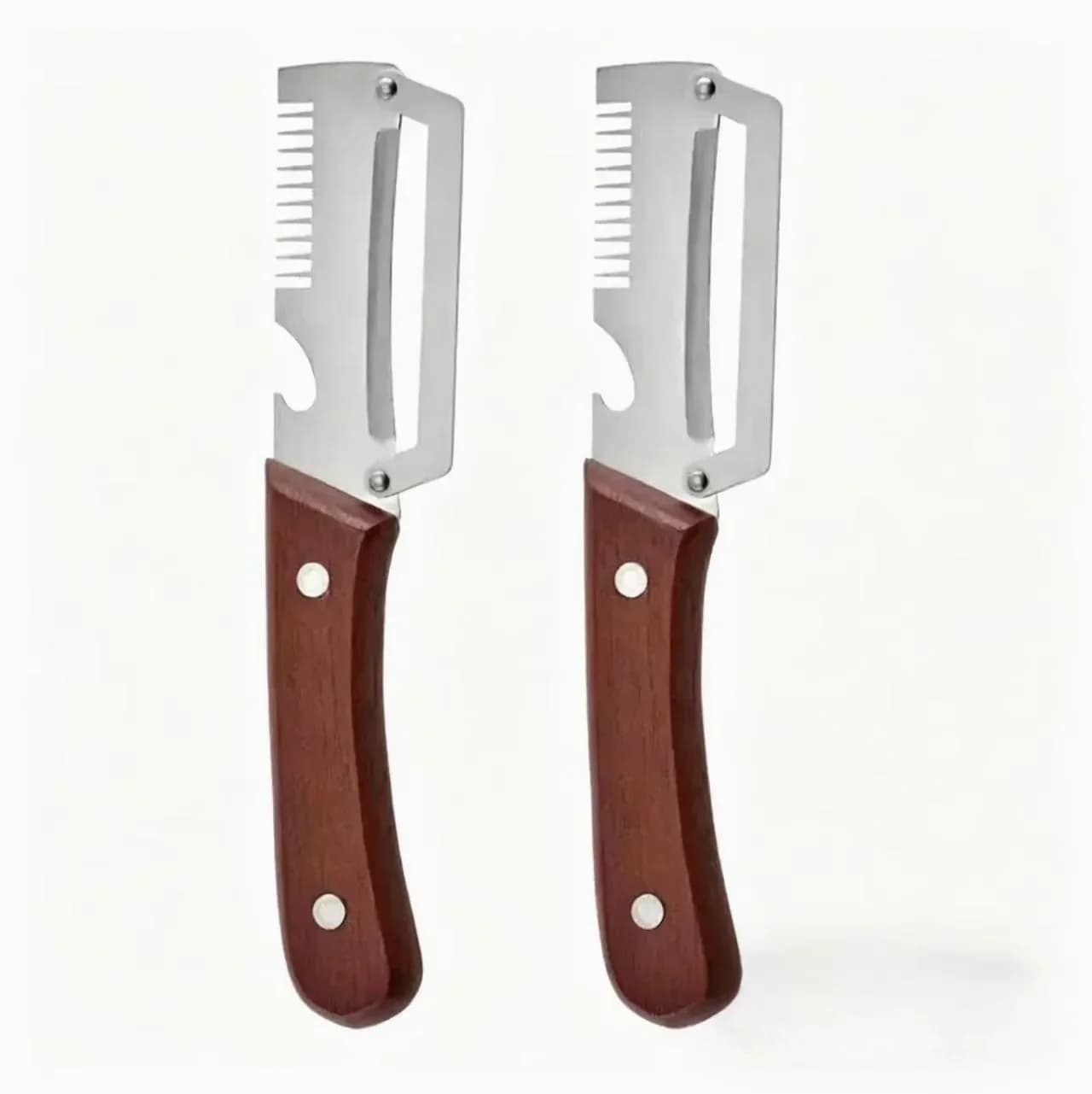 Wooden-Handled Stainless Steel Sharp Peeler - View 4