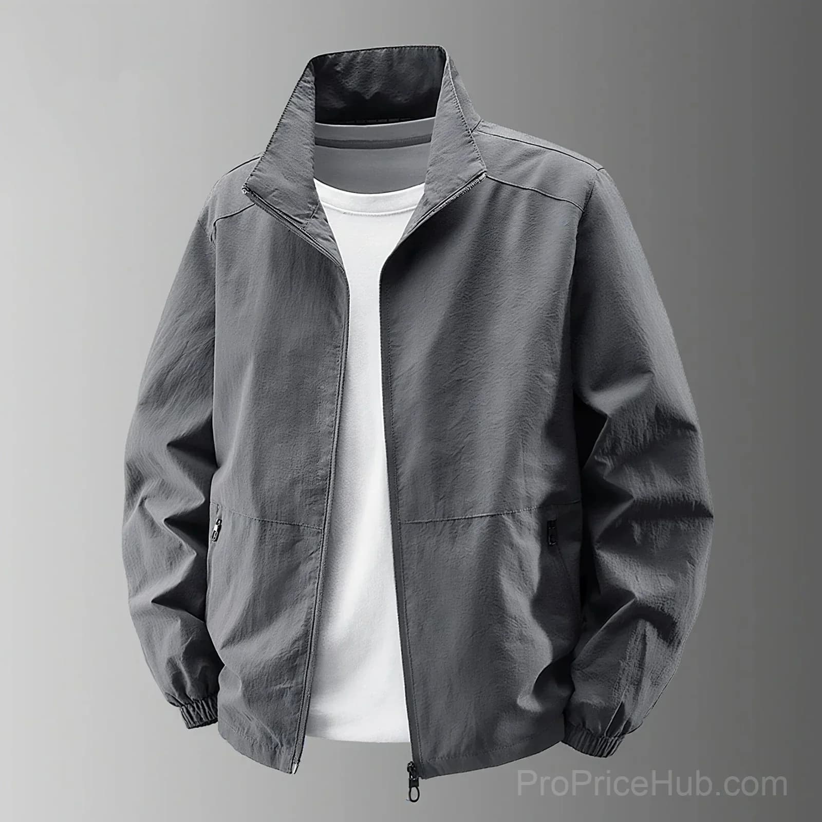 Men's Big & Tall Quick-Dry Standing Collar Outdoor Jacket M-5XL - View 17