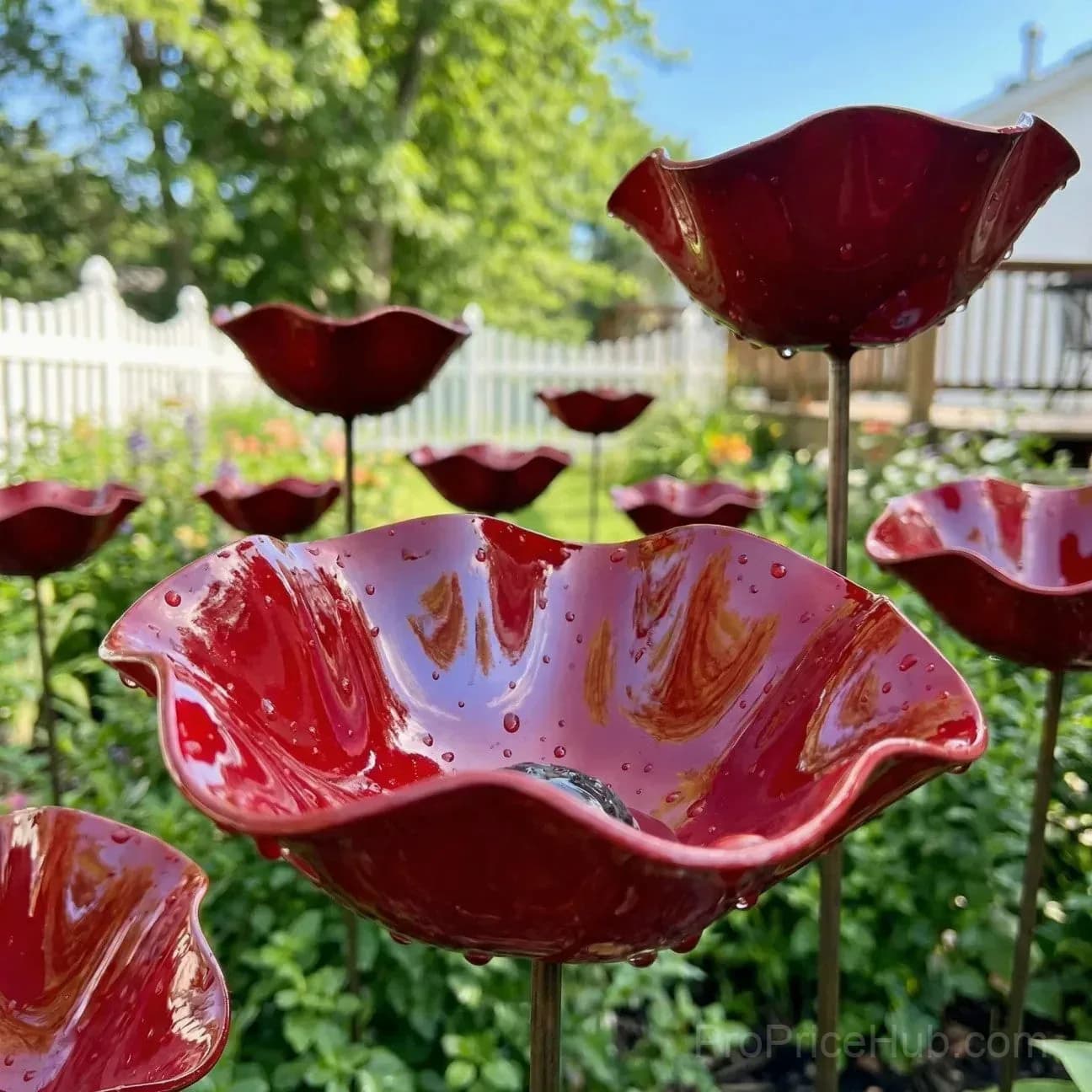 Handmade Metal Flower Garden Stake - View 10