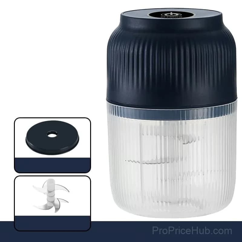 Electric Garlic Crusher, 320ml Blue PP Cup, Six-Blade Cyclone - Main