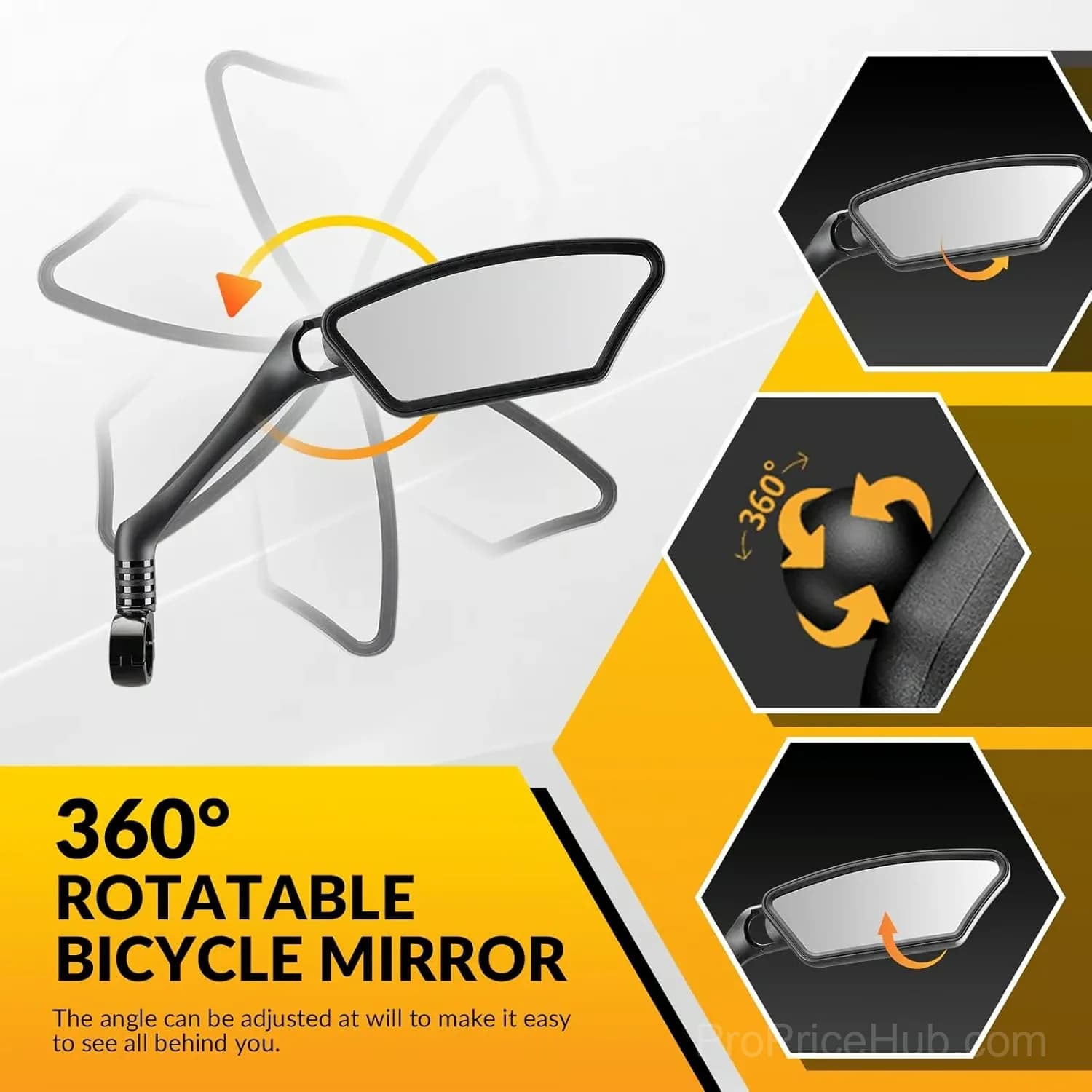 Bike Mirror for Left Side - Vehicle Accessory - View 3