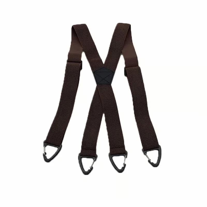 Heavy Duty Black X-Back Adjustable Work Suspenders - View 4