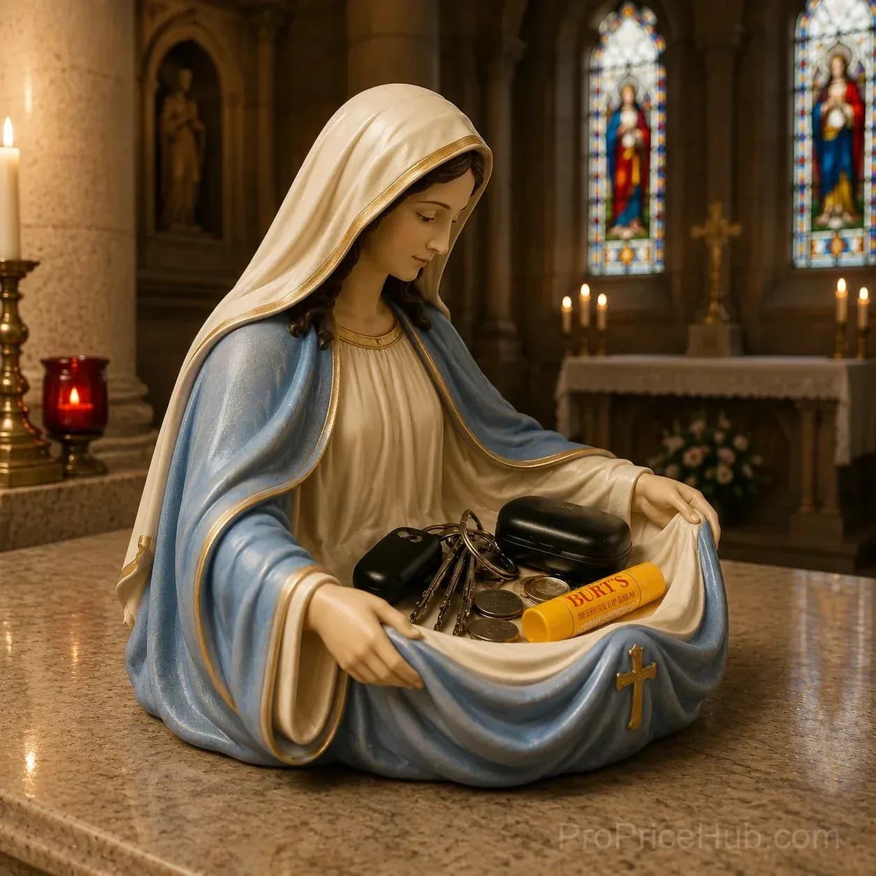 Handmade Virgin Mary Catch-All Bowl - Organizer - View 1