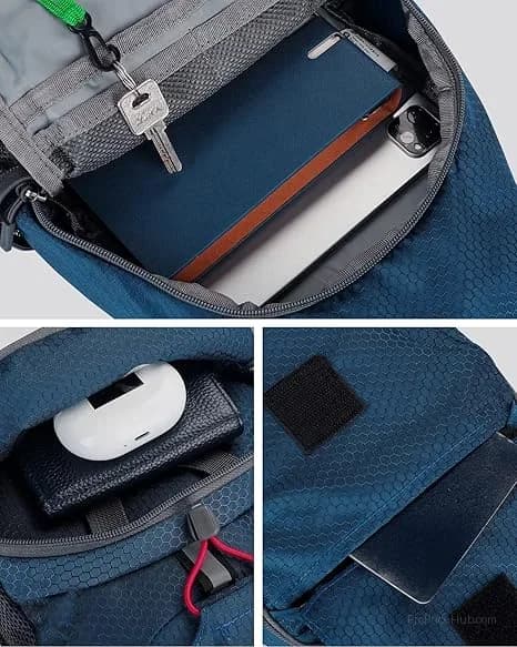 Packable Small Crossbody Sling Backpack with Side Pouch - View 5