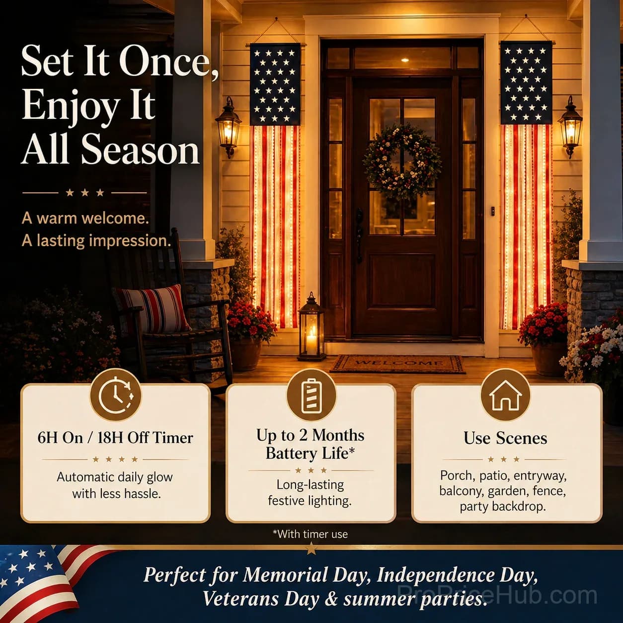 Patriotic Porch Banner Set for America’s 250th Celebration - Main