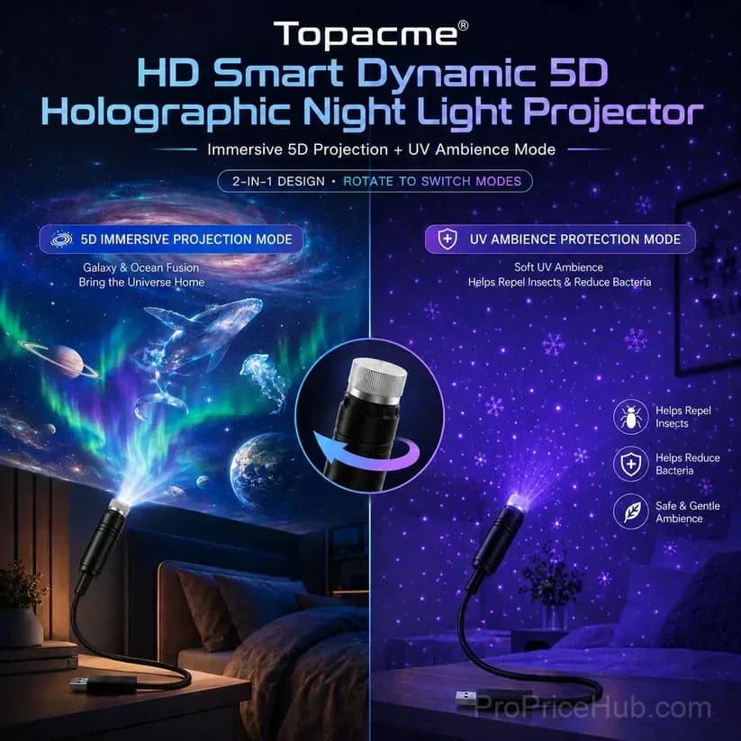 5D Galaxy Ocean Smart Projector Night Light for Bedroom & Car - View 4