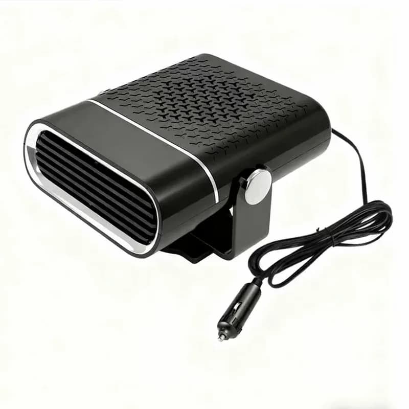2-in-1 12V Portable Car Heater, 360° Rotating, Black - View 1