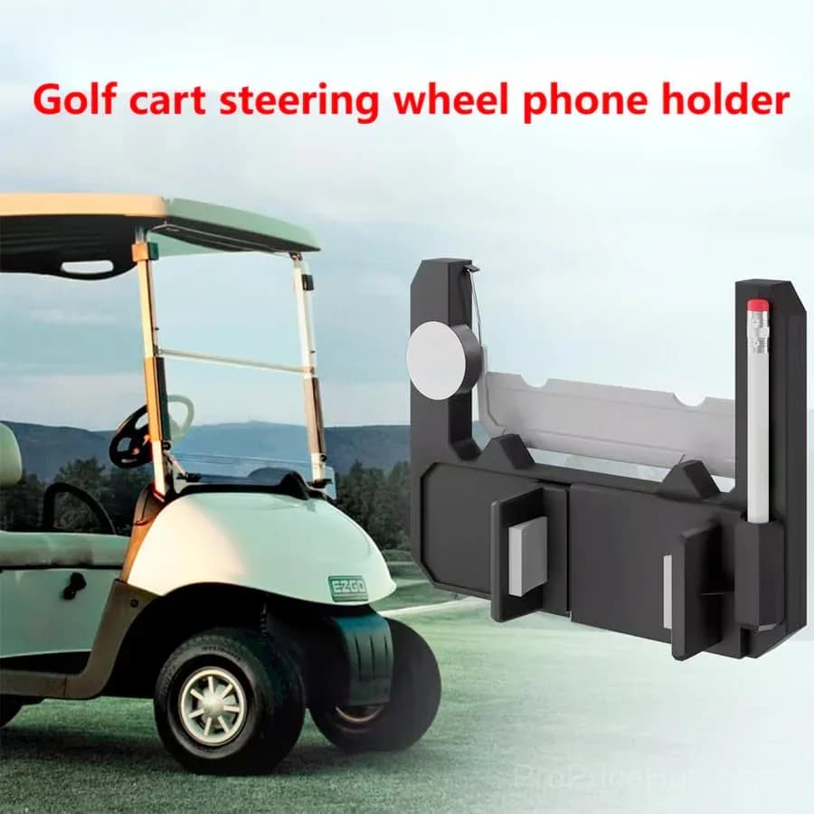 Golf Cart Steering Wheel Phone Holder - View 1