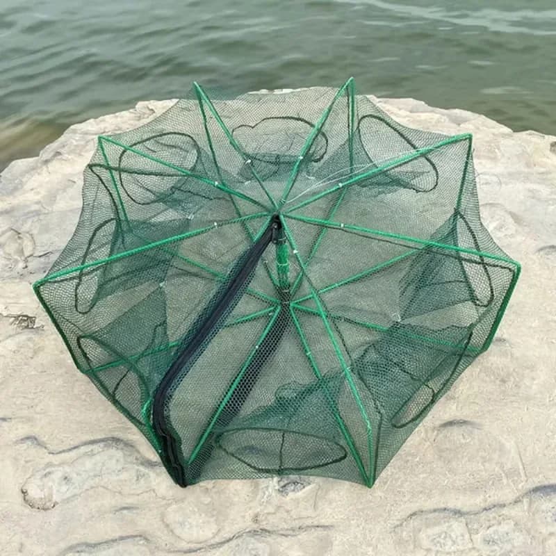 Auto-Foldable 6-Hole Fishing Trap Net, 72 x 28 cm - View 3