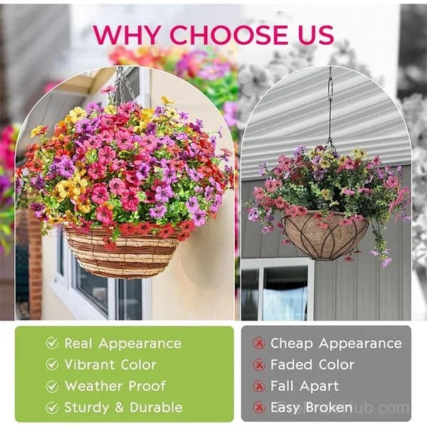 Realistic UV-Resistant Outdoor Artificial Flowers – Zero Maintenance - Alt