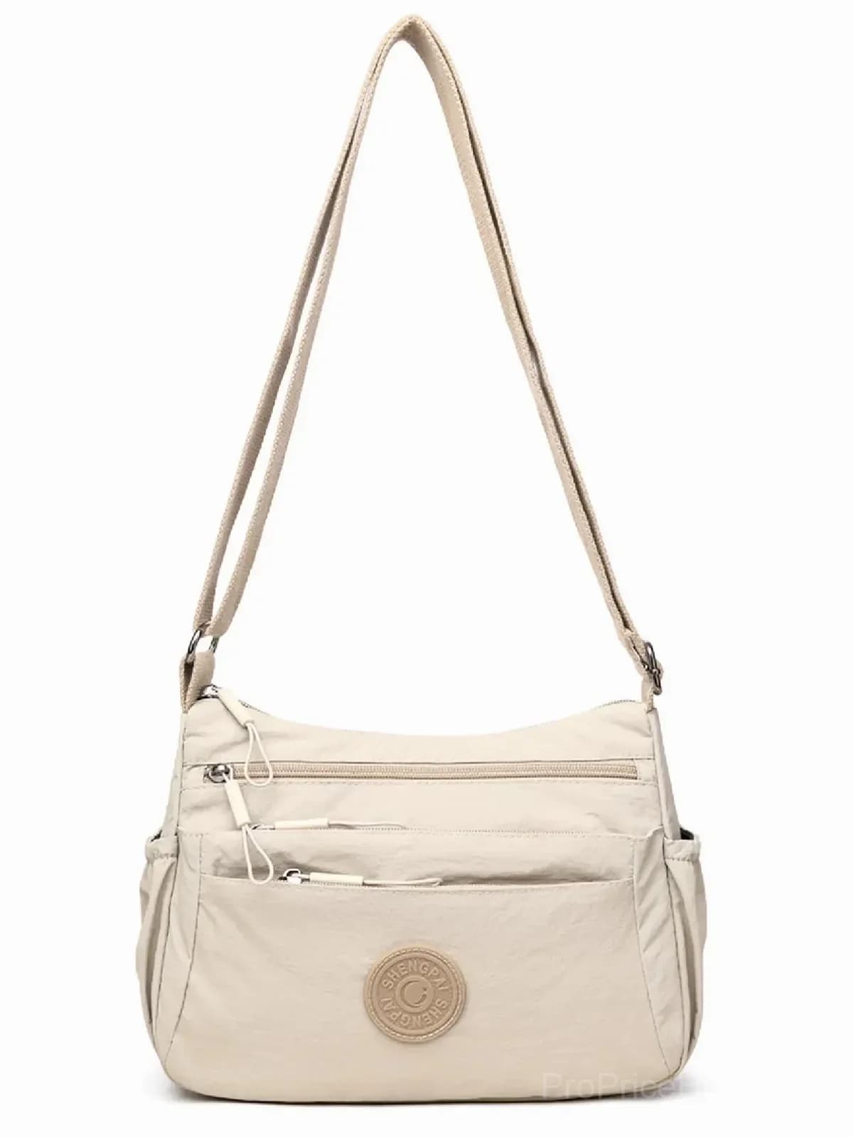 Women’s Black Multi-Pocket Zipper Crossbody Bag - View 8