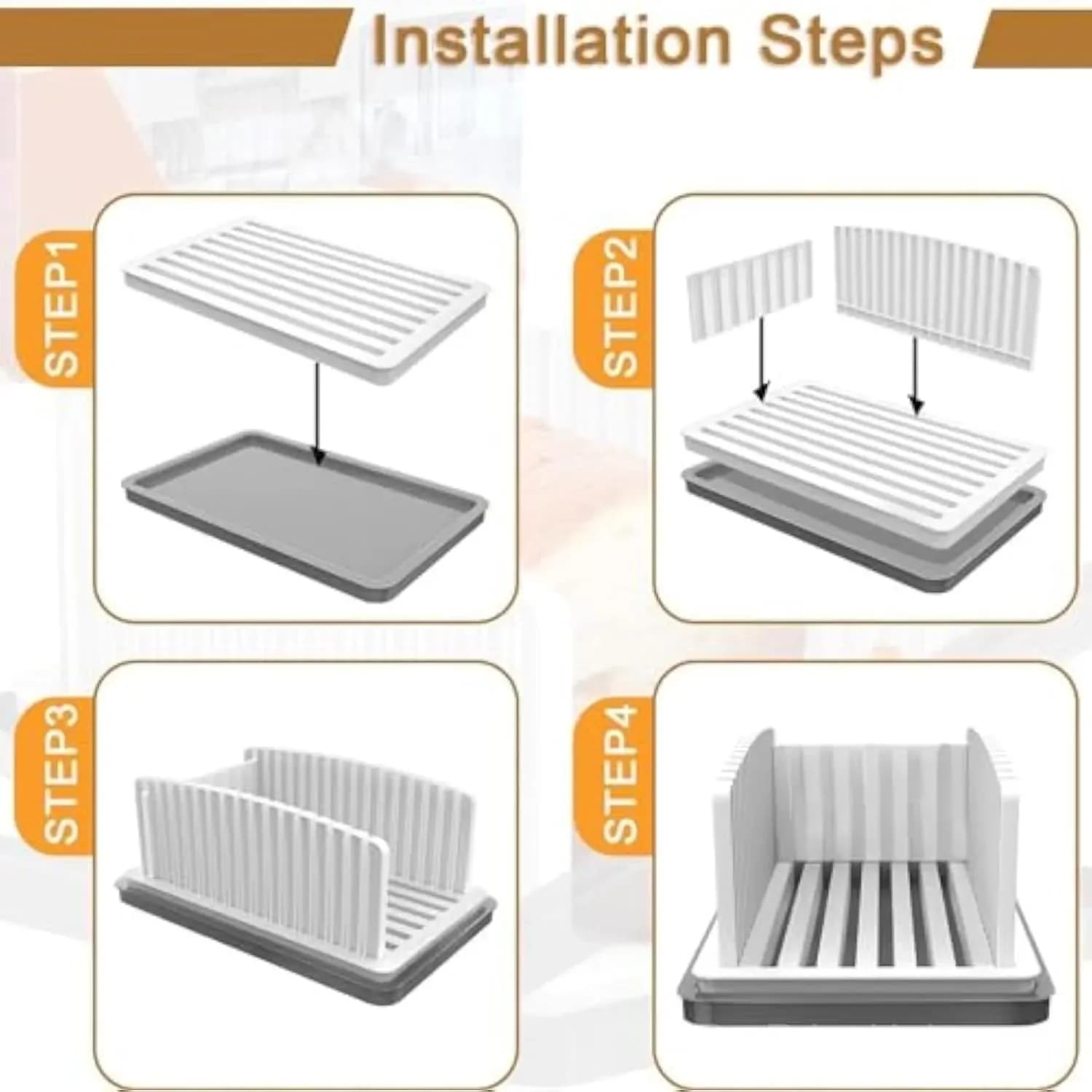 Adjustable Foldable Bread Slicer with Crumb Catcher Tray - View 8