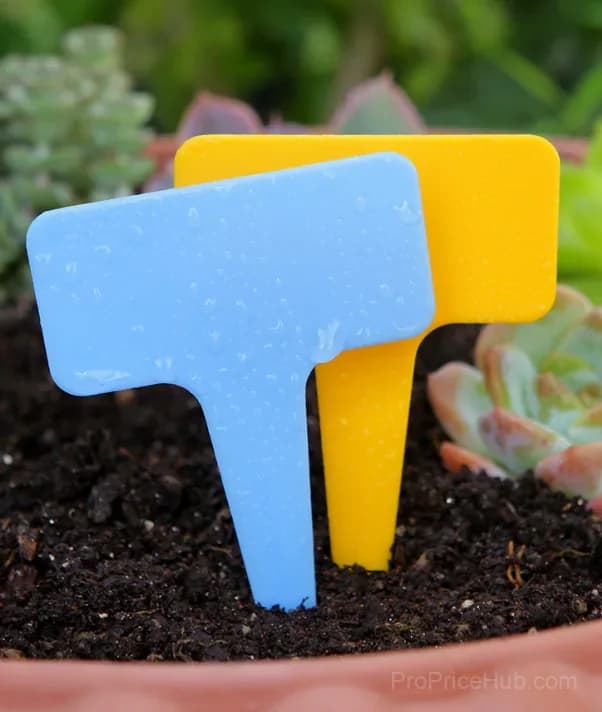 Plant tags for garden plant labeling, waterproof, colored, T-shaped - Alt