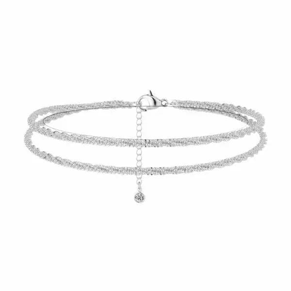 Minimalist Layered Shiny Anklet for Women - View 10
