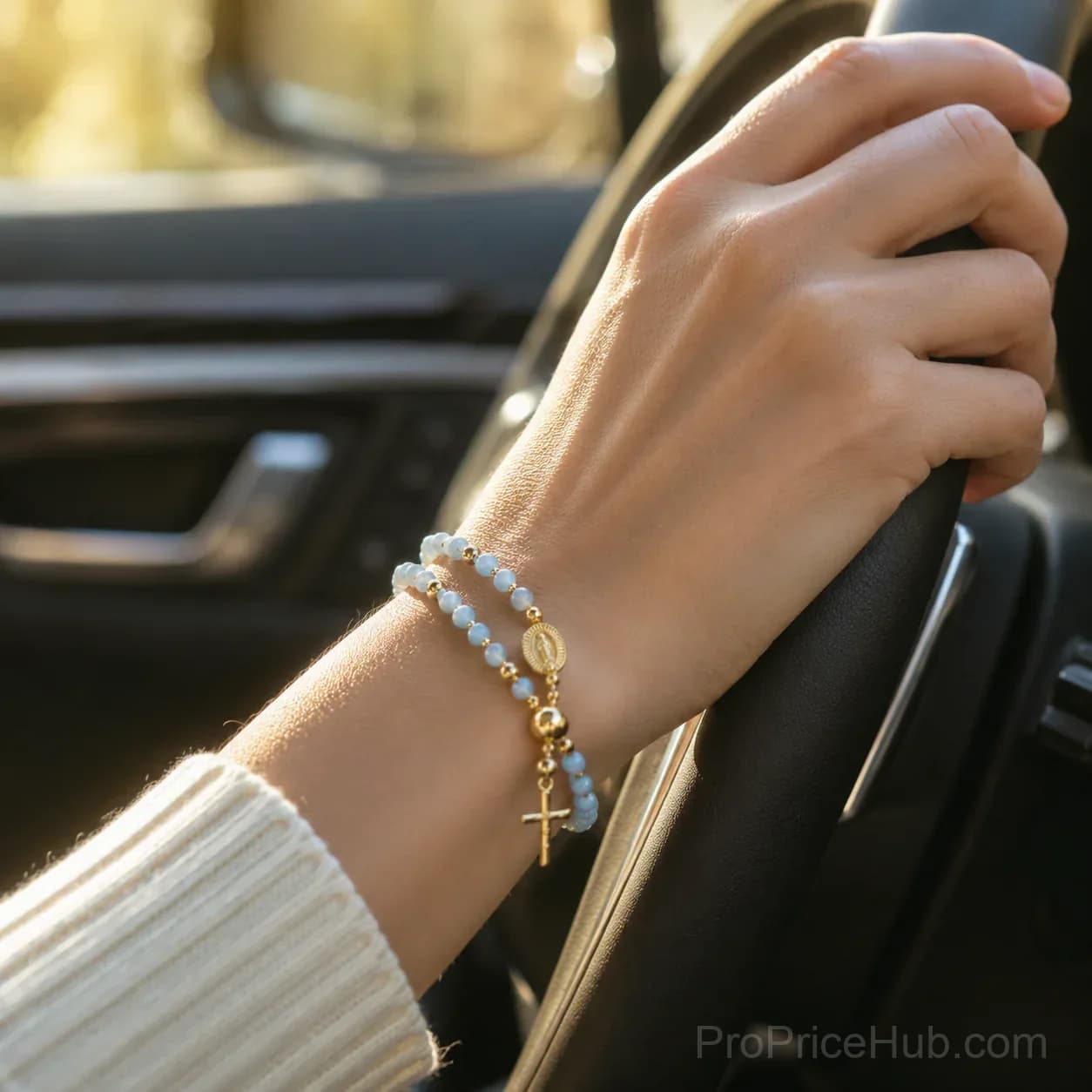 FaithLine Silver Rosary Bracelet - View 3