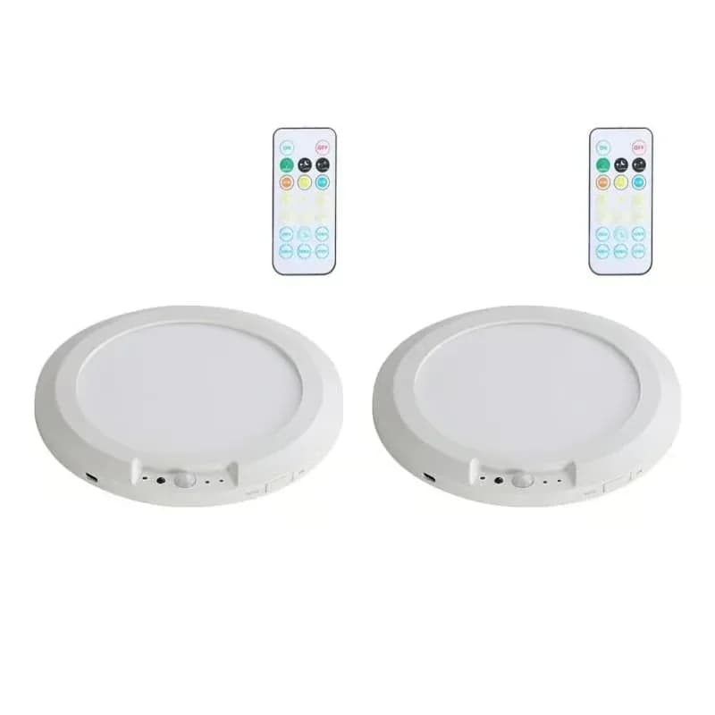 1-Pack Motion Sensor LED Ceiling Light with Remote, 3-Color Dimming - Alt