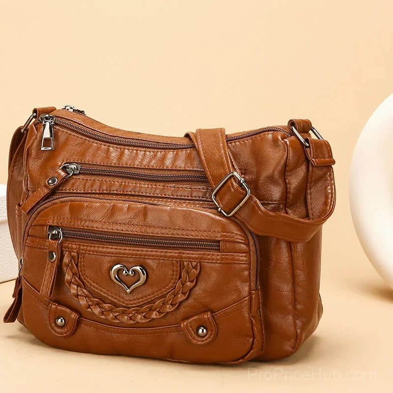 Women's Soft PU Leather Multi-Pocket Crossbody Bag - View 11