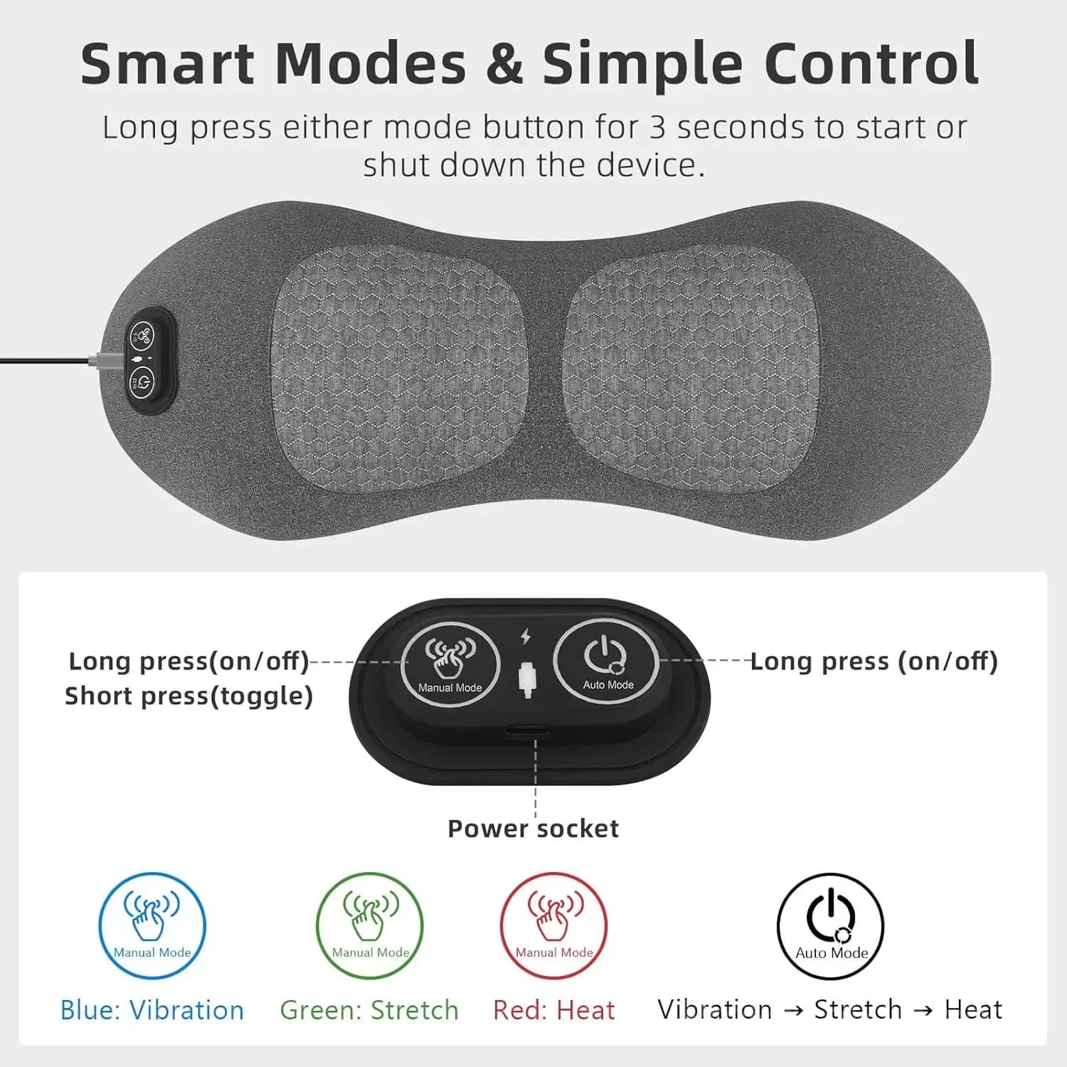 Heated Lumbar Support Pillow with Electric Massage - View 5