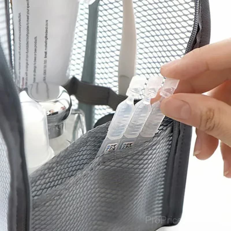 Portable Lightweight Travel Toiletry Bag, White, 1 Piece - View 4