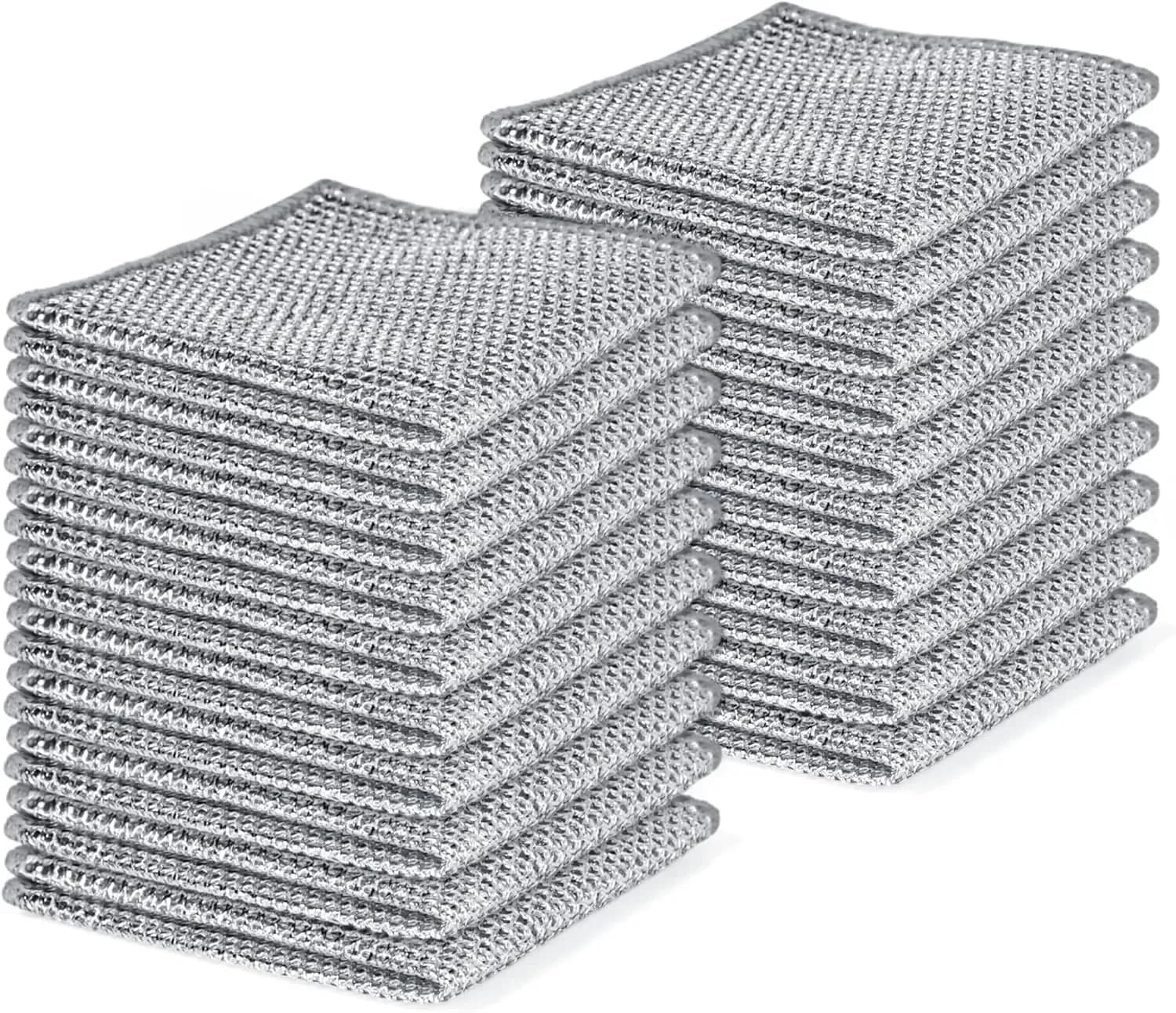20-Piece Non-Scratch Microfiber Kitchen Scrub Cloths - View 1