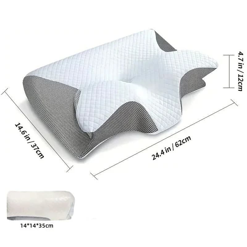 Grey Cervical Memory Foam Pillow for Neck Support - View 1