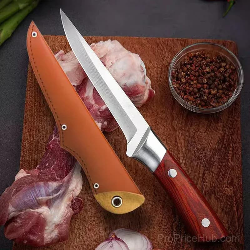 Japanese-Style Boning Knife with Protective Holster - Alt
