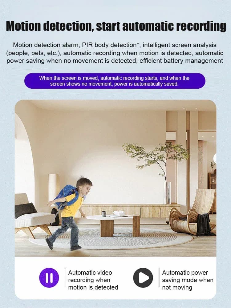Tiny HD Night Vision Hidden Camera – No WiFi, No Power Cord, Remote View - View 5