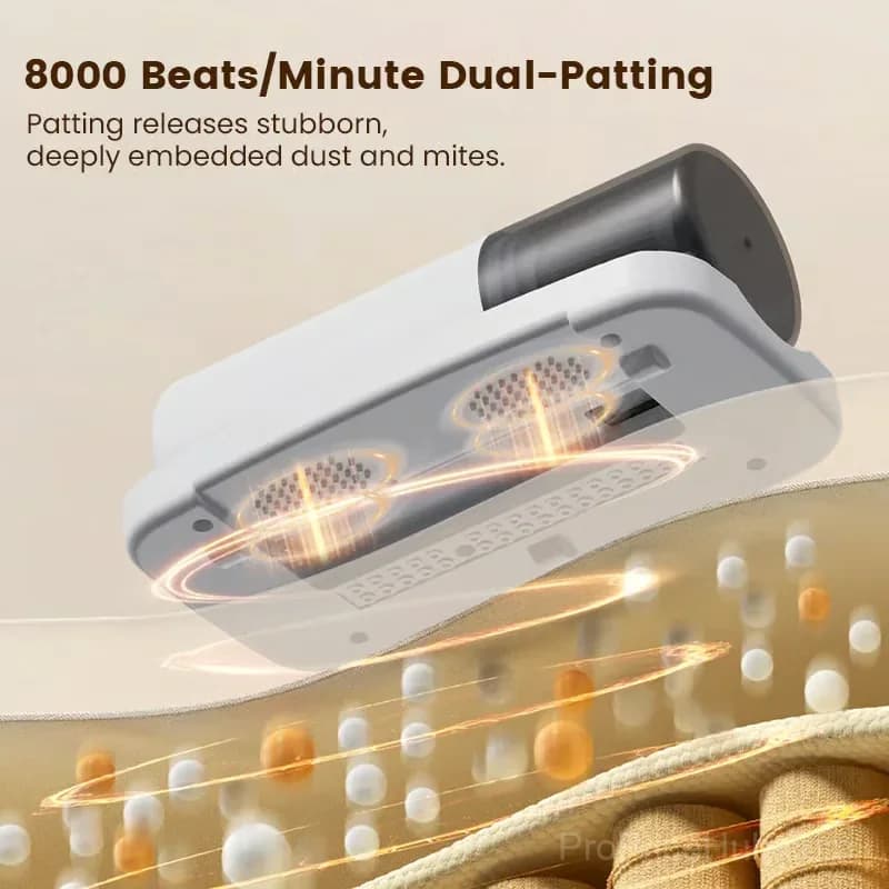 White Cordless Handheld UV Bed Vacuum Cleaner - View 3