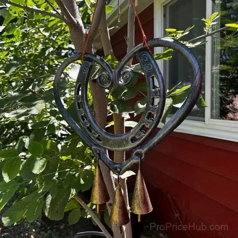 100% Handmade Horseshoe Heart Wind Chime - View 1