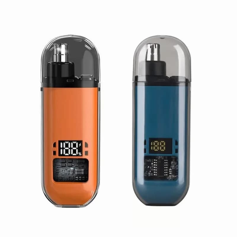 LED Display Precision Nasal Hair Trimmer, Orange/Blue/Black - View 2