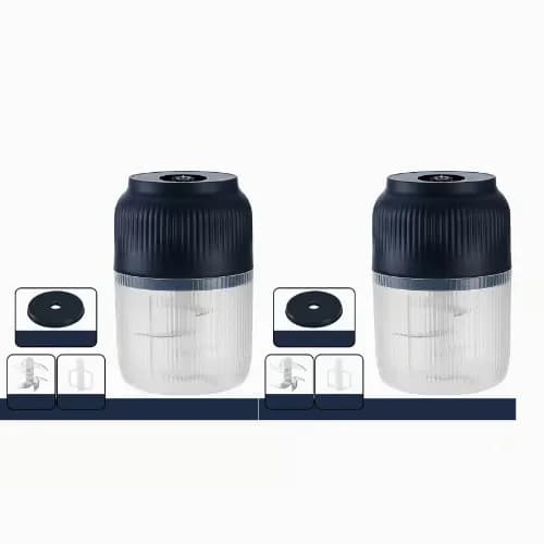 Electric Garlic Crusher, 320ml Blue PP Cup, Six-Blade Cyclone - View 3