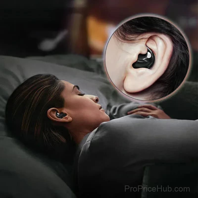 Invisible Sleep Wireless Earphone, IPX5 Waterproof, Black - View 3