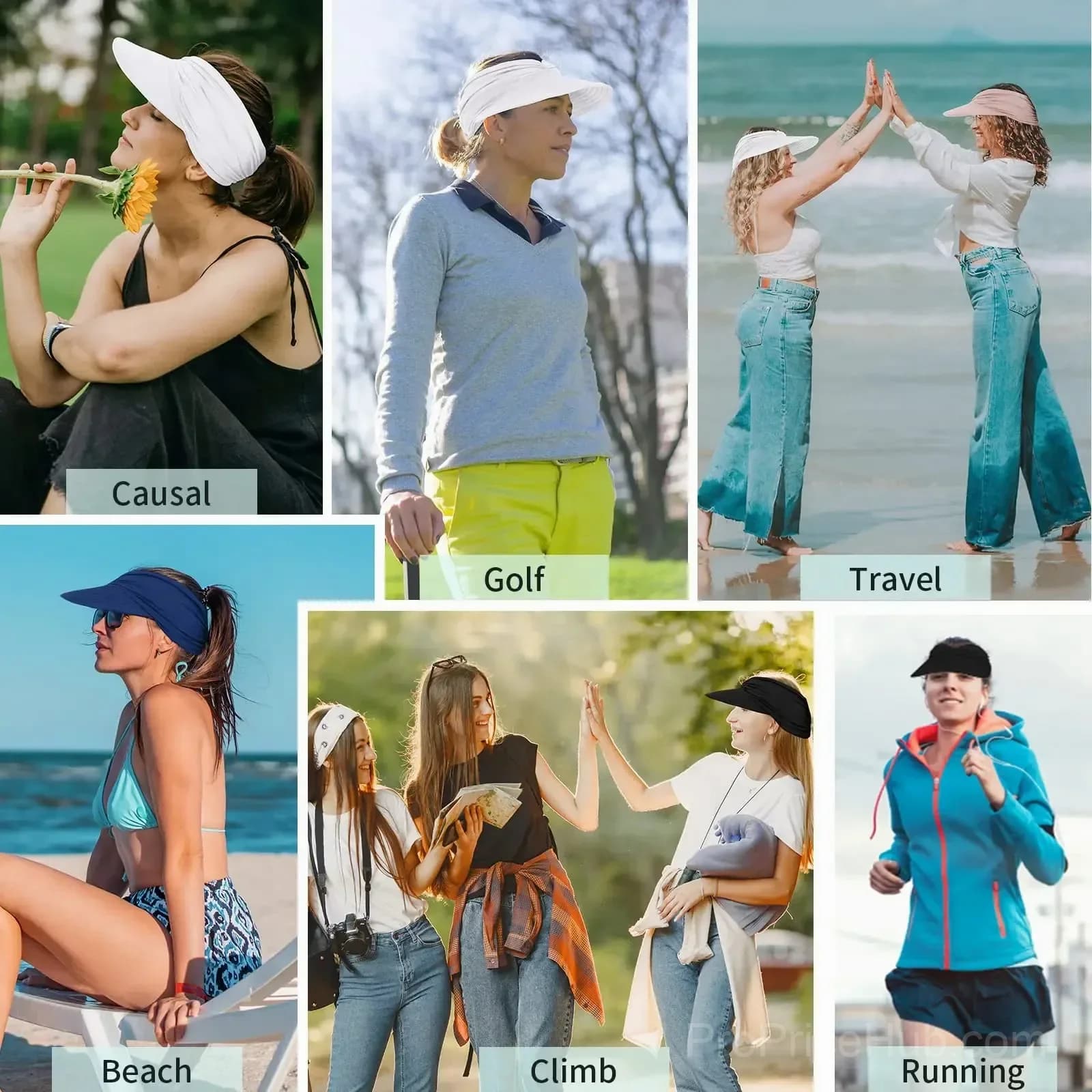 Women's UPF 50+ UV Protection Sun Visor Hat - View 16
