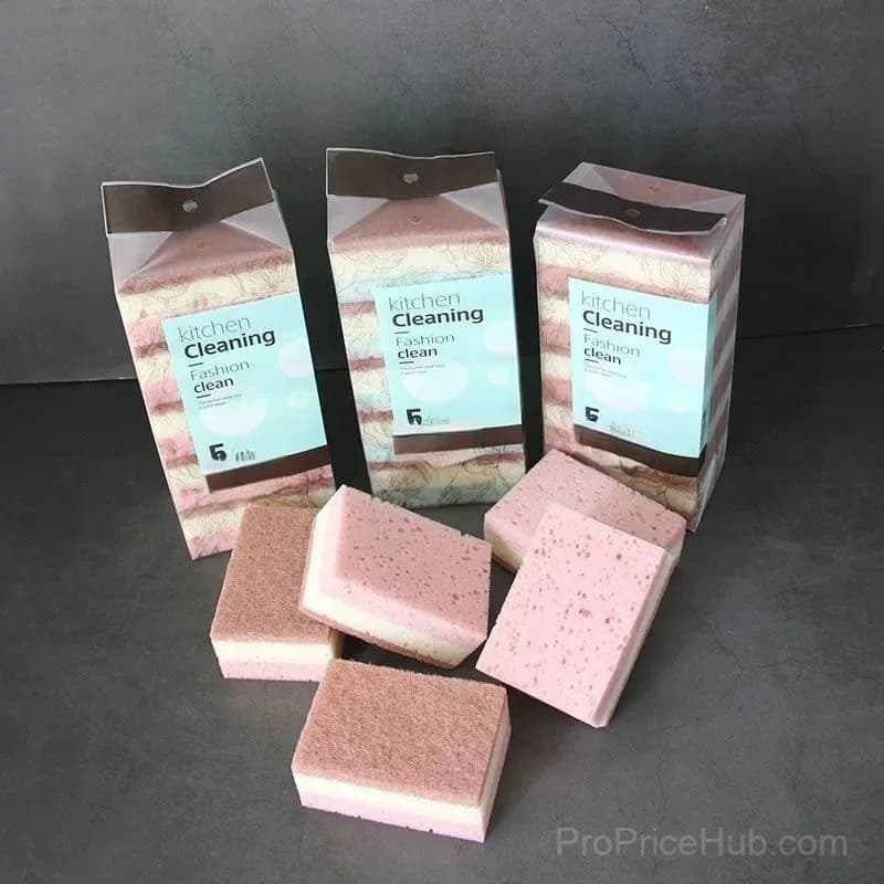 3-Color Square High-Foaming Seaweed Dish Sponge - View 1