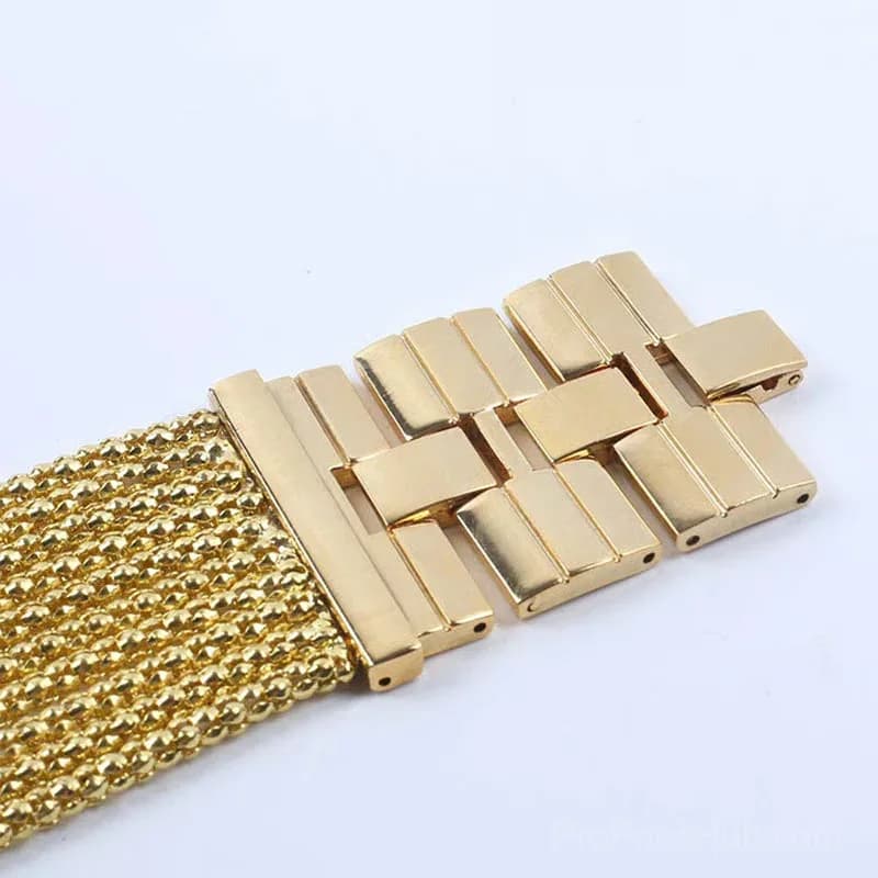 Ladies Gold Rhinestone Square Quartz Watch - View 7