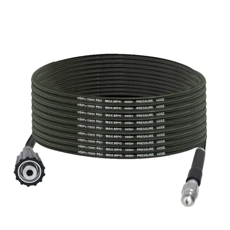 5m Triple-Layer PVC & Stainless Steel Jetter Hose, 1F/3R - View 2