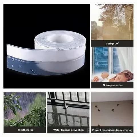 Translucent Weather Stripping Door Seal Strip, 5M/16.4 ft - View 1