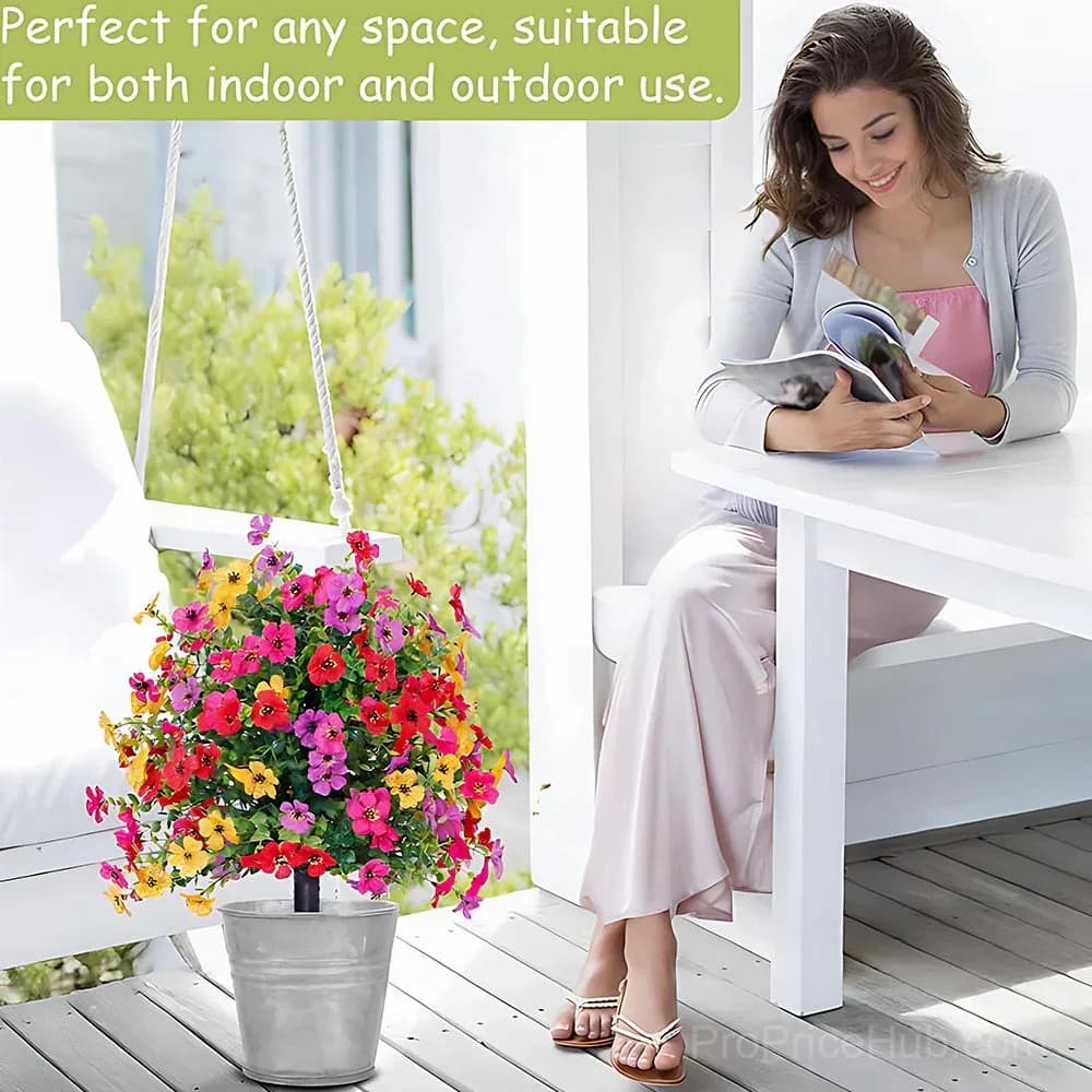 No-Fade Outdoor Hanging Artificial Flowers - View 6